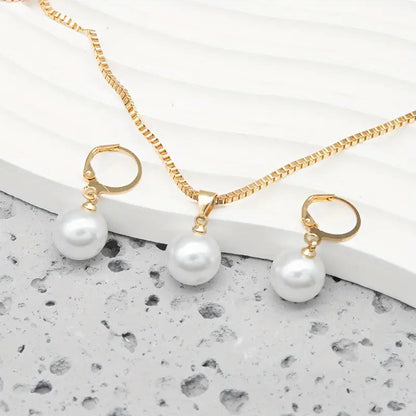 Golden Grace Pearl Jewelry Set | Gold Maya Henry Jewelry