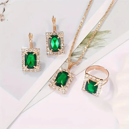 Sylvara Greenveil Jewelry Set | White Gold Maya Henry Jewelry
