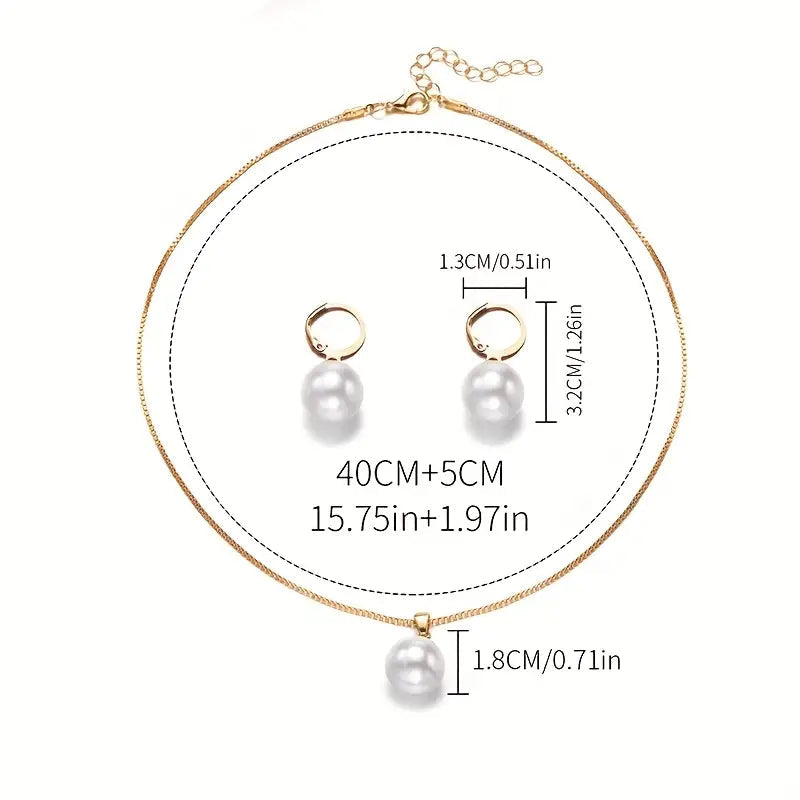 Golden Grace Pearl Jewelry Set | Gold Maya Henry Jewelry