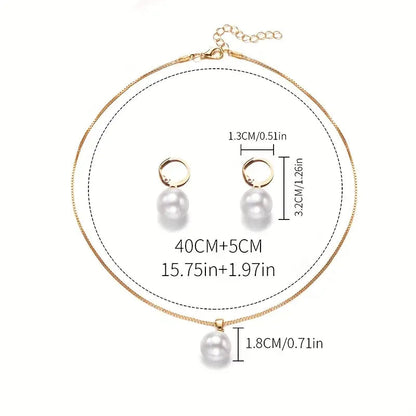Golden Grace Pearl Jewelry Set | Gold Maya Henry Jewelry