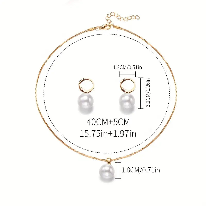 Golden Grace Pearl Jewelry Set | Gold Maya Henry Jewelry
