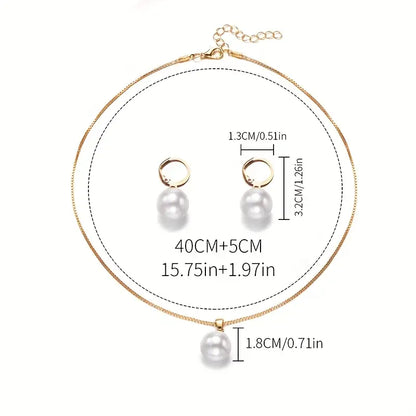 Golden Grace Pearl Jewelry Set | Gold Maya Henry Jewelry