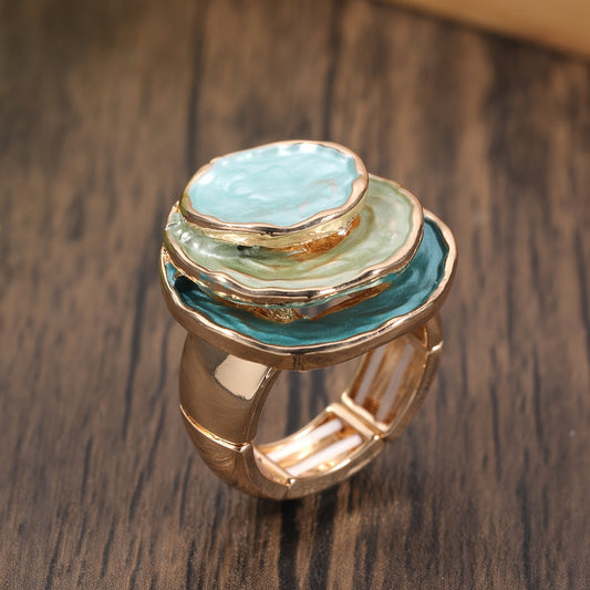 Boho Triple-Layer Enamel Ring Maya Henry Jewelry