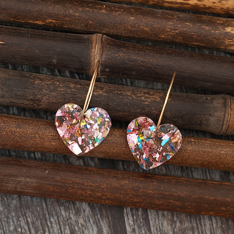 Sugarplum Heart Drop Earrings | Gold Maya Henry Jewelry