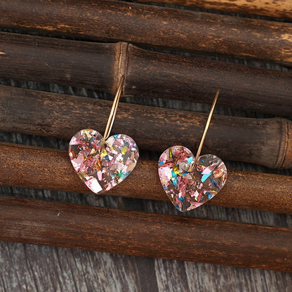 Sugarplum Heart Drop Earrings | Gold Maya Henry Jewelry