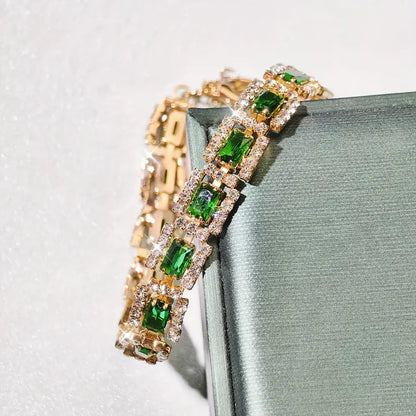 Emerald Green Statement Gold Bracelet Maya Henry Jewelry