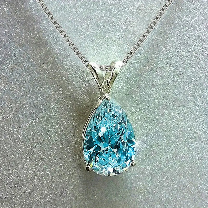 Ocean's Tear Necklace | White Gold Maya Henry Jewelry