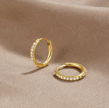 Eternity Hoop Earrings Maya Henry Jewelry
