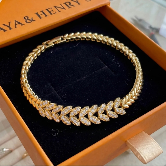 Everleaf Tennis Bracelet | Gold Maya Henry Jewelry