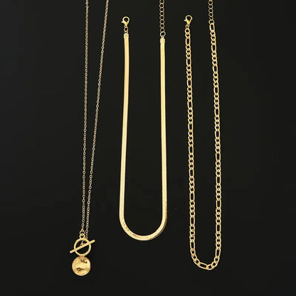 Savira Textured Coin Layered Necklace | Gold Maya Henry Jewelry