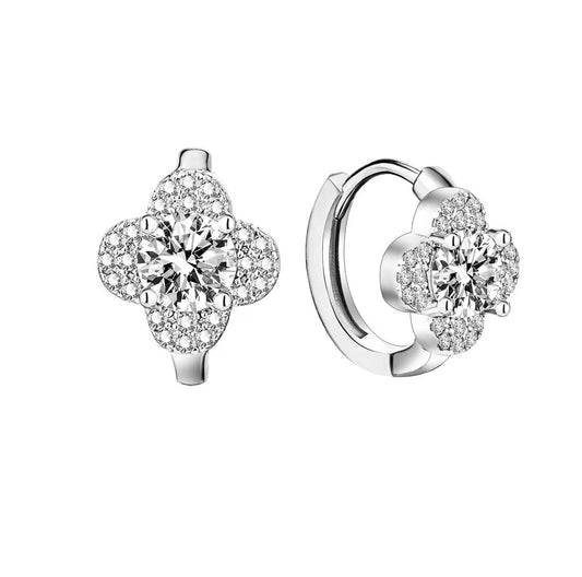 Clover Earrings | White Gold Maya Henry Jewelry