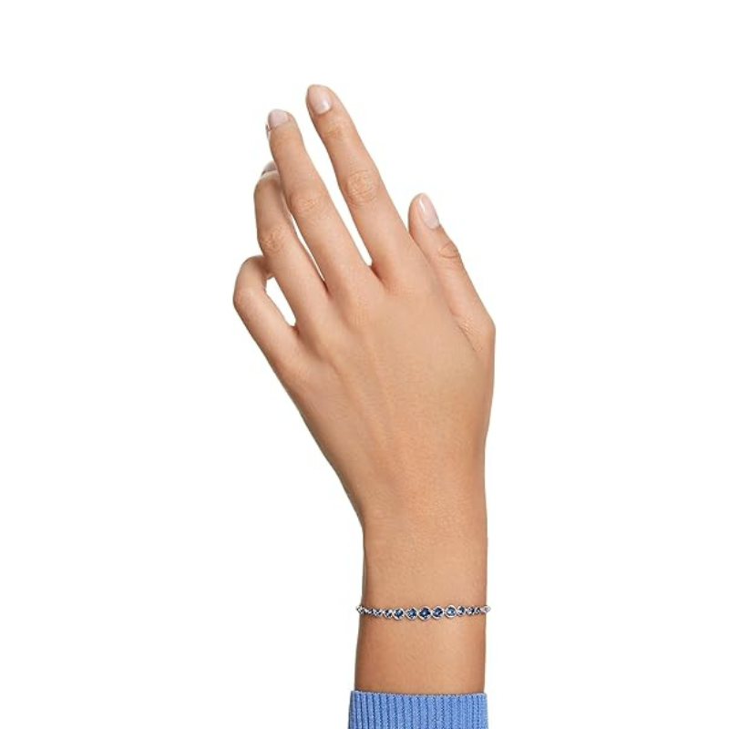 Round Cut Sapphire Tennis Bracelet | White Gold Maya Henry Jewelry