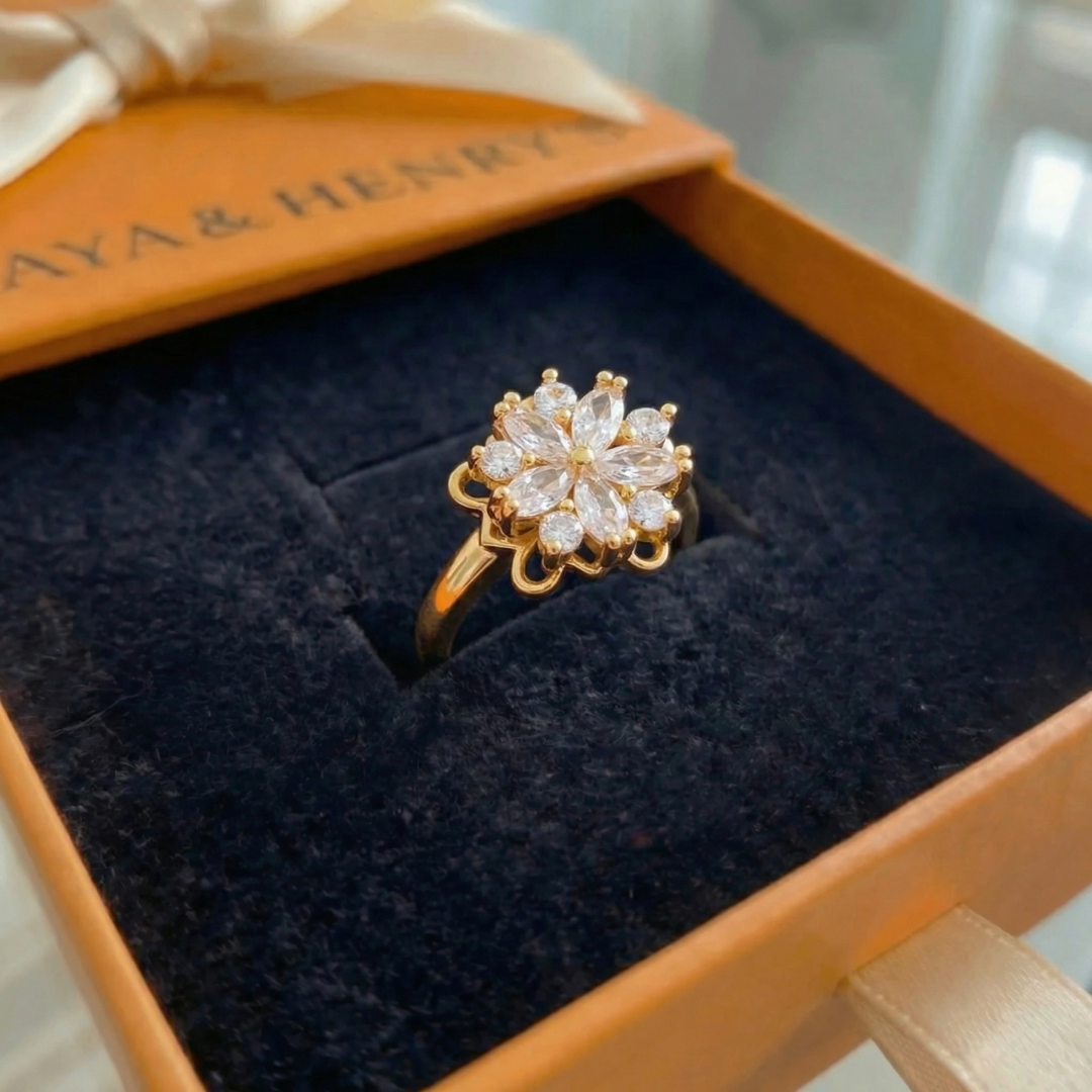 Flora Accent Spinning Ring | Gold Maya Henry Jewelry