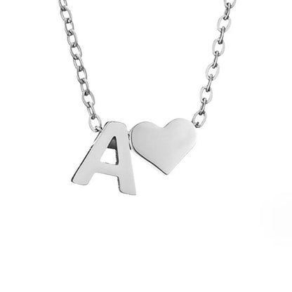 Forever Love & Letter Silver Necklace Maya Henry Jewelry