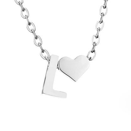 Forever Love & Letter Silver Necklace Maya Henry Jewelry