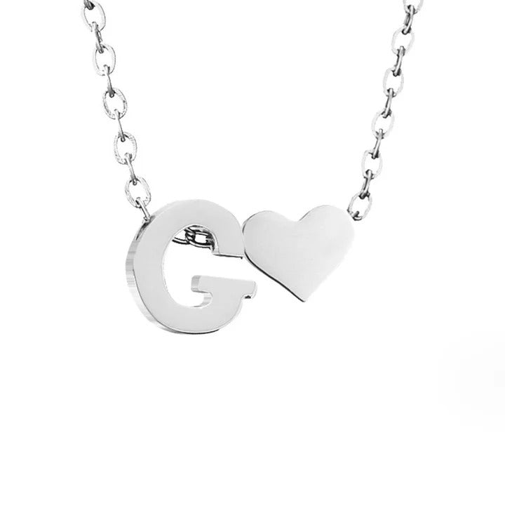 Forever Love & Letter Silver Necklace Maya Henry Jewelry
