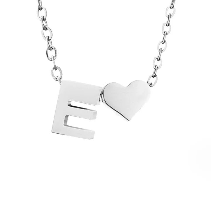 Forever Love & Letter Silver Necklace Maya Henry Jewelry