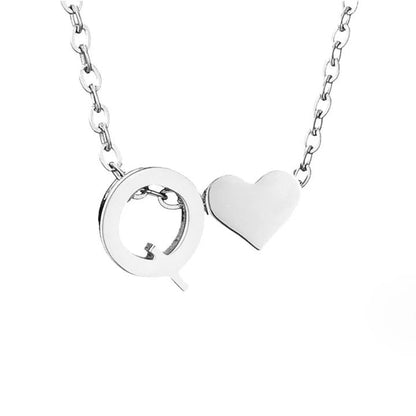 Forever Love & Letter Silver Necklace Maya Henry Jewelry