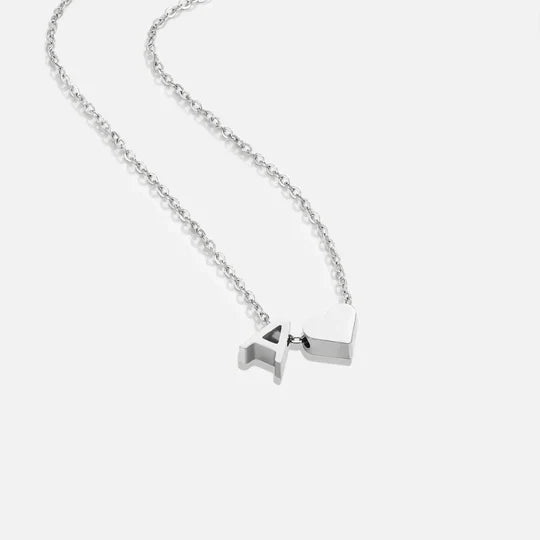Forever Love & Letter Silver Necklace Maya Henry Jewelry