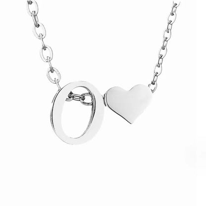 Forever Love & Letter Silver Necklace Maya Henry Jewelry