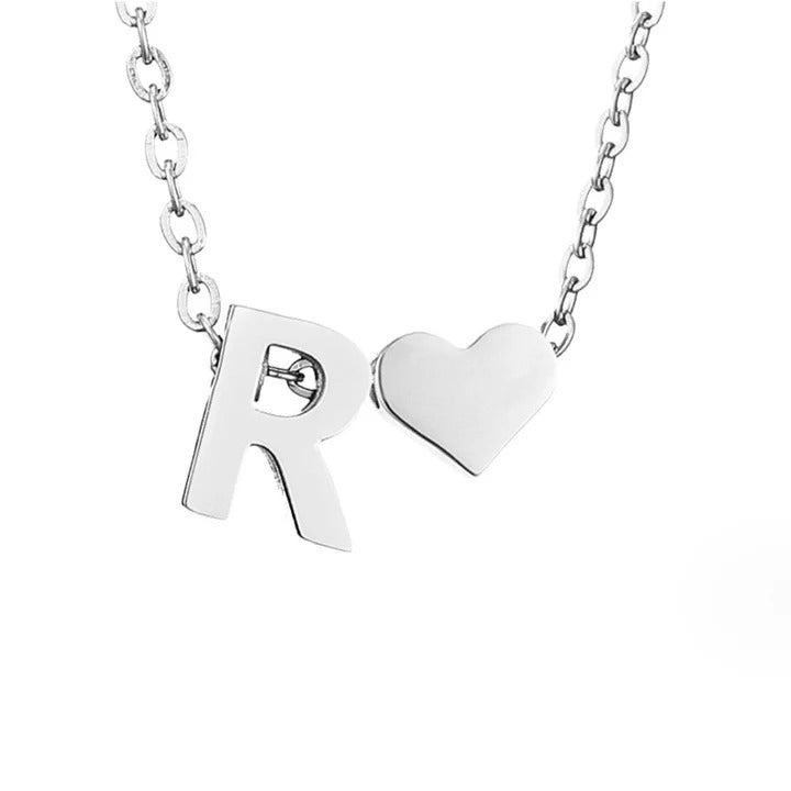 Forever Love & Letter Silver Necklace Maya Henry Jewelry