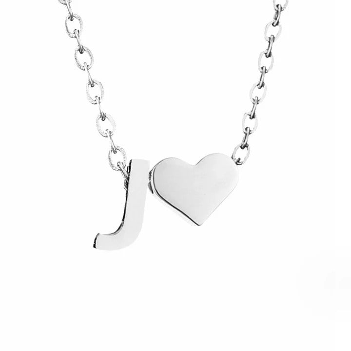Forever Love & Letter Silver Necklace Maya Henry Jewelry