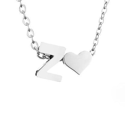 Forever Love & Letter Silver Necklace Maya Henry Jewelry