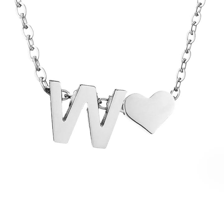 Forever Love & Letter Silver Necklace Maya Henry Jewelry