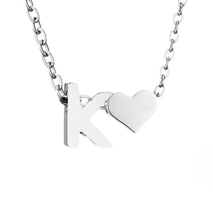 Forever Love & Letter Silver Necklace Maya Henry Jewelry