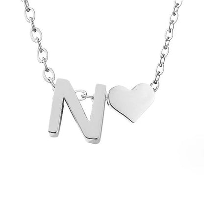 Forever Love & Letter Silver Necklace Maya Henry Jewelry