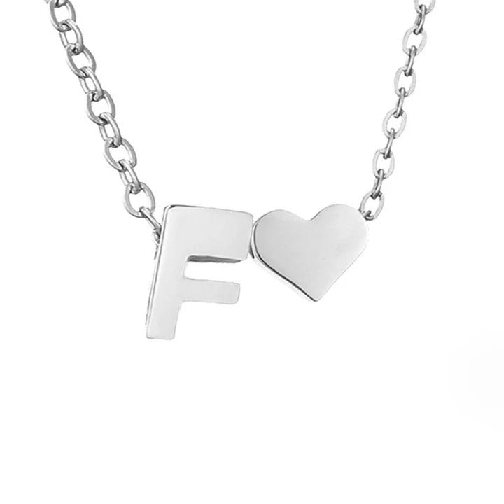 Forever Love & Letter Silver Necklace Maya Henry Jewelry