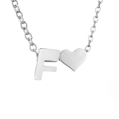 Forever Love & Letter Silver Necklace Maya Henry Jewelry