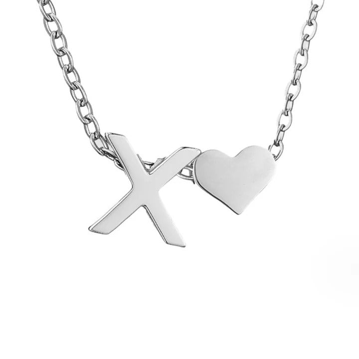 Forever Love & Letter Silver Necklace Maya Henry Jewelry