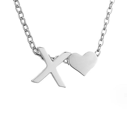 Forever Love & Letter Silver Necklace Maya Henry Jewelry