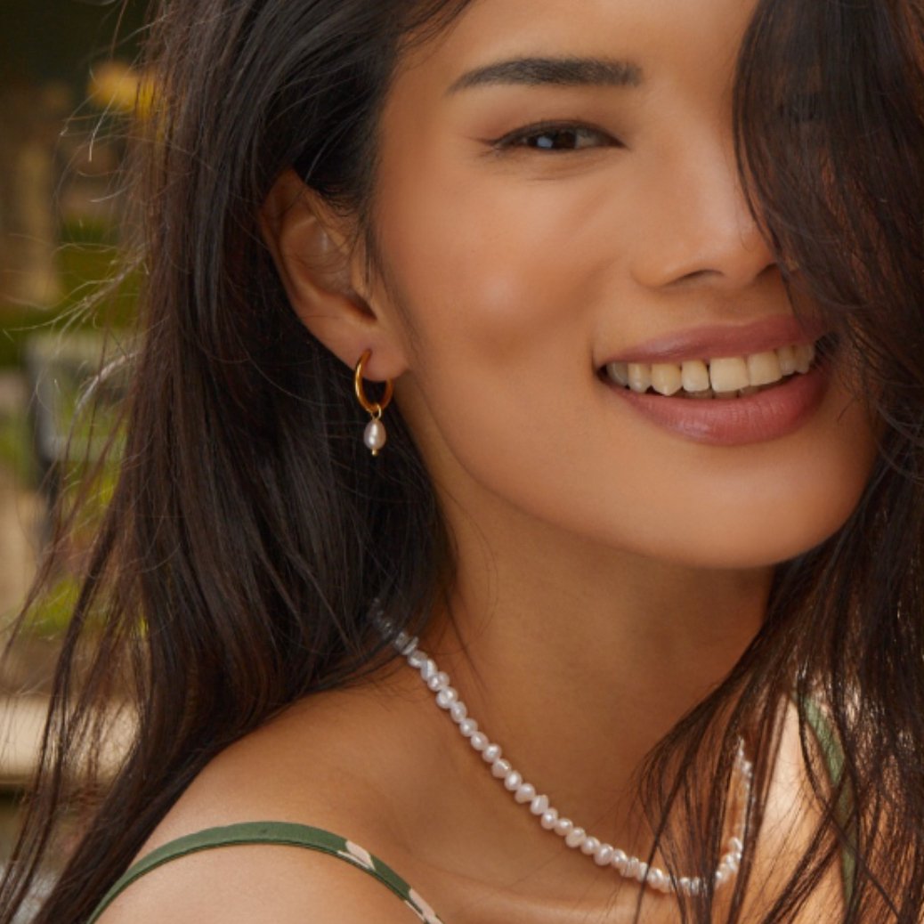 Bella Freshwater Pearl Earrings Maya Henry Jewelry