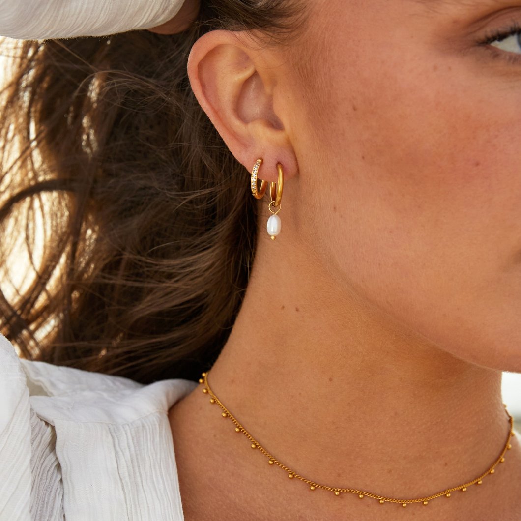 Bella Freshwater Pearl Earrings Maya Henry Jewelry