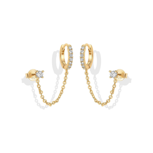 Adella Chain Earrings | Gold Maya Henry Jewelry