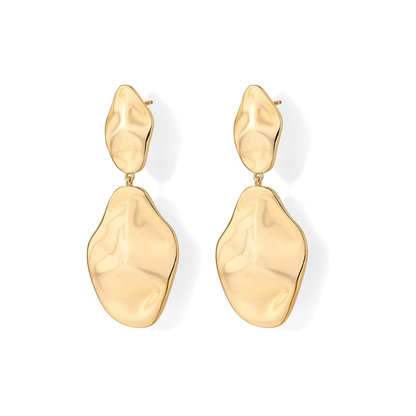 Ripple Wave Earrings | Gold Maya Henry Jewelry