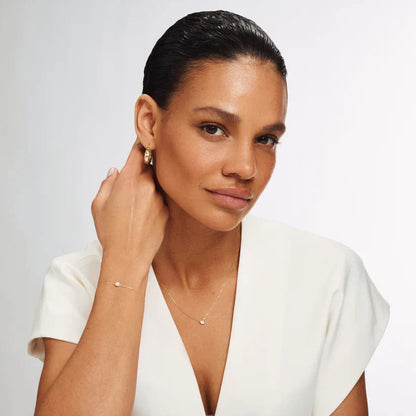 Cléa Moissanite Stone Bracelet | Gold Maya Henry Jewelry