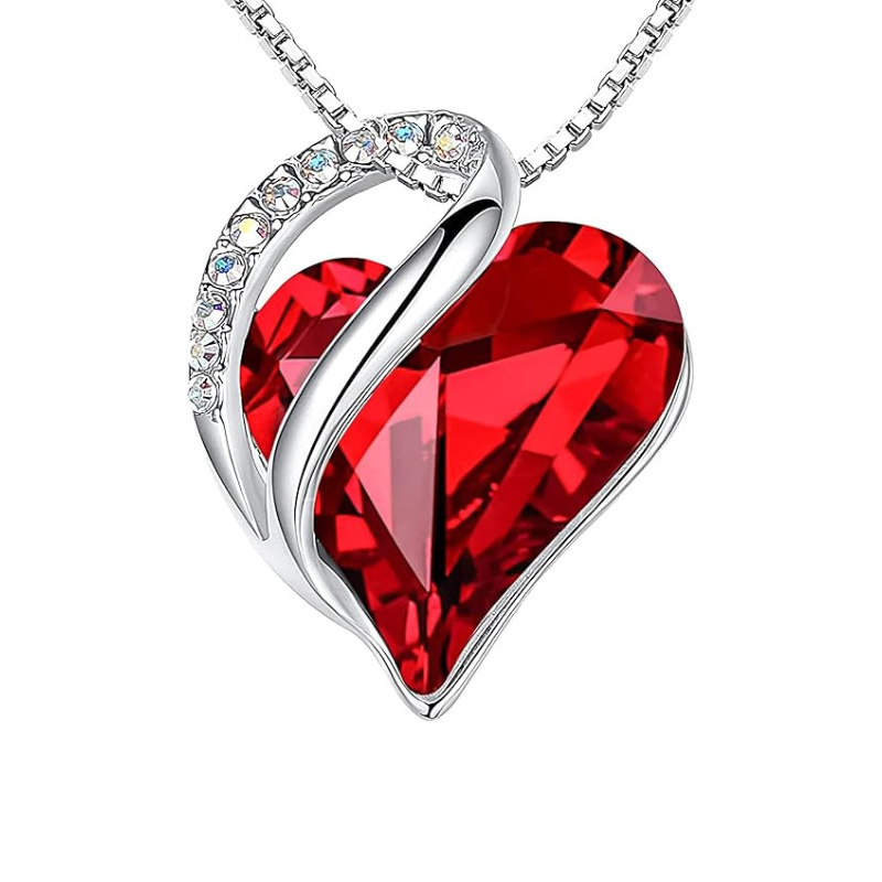 Infinity Heart Ruby Necklace | White Gold Maya Henry Jewelry