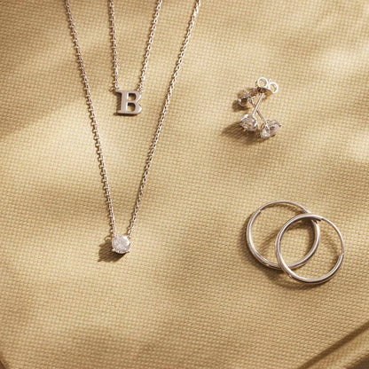 Cléa Stone Necklace | White Gold Maya Henry Jewelry