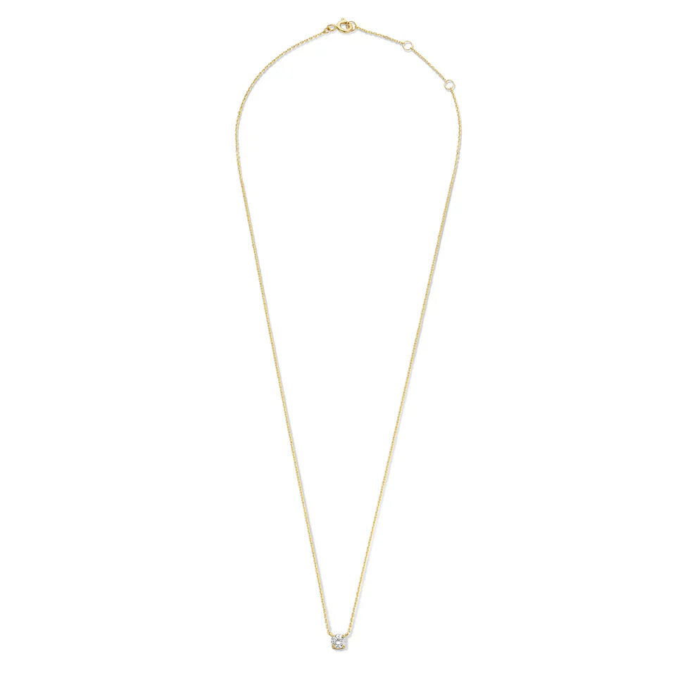 Cléa Moissanite Stone Necklace | Gold Maya Henry Jewelry
