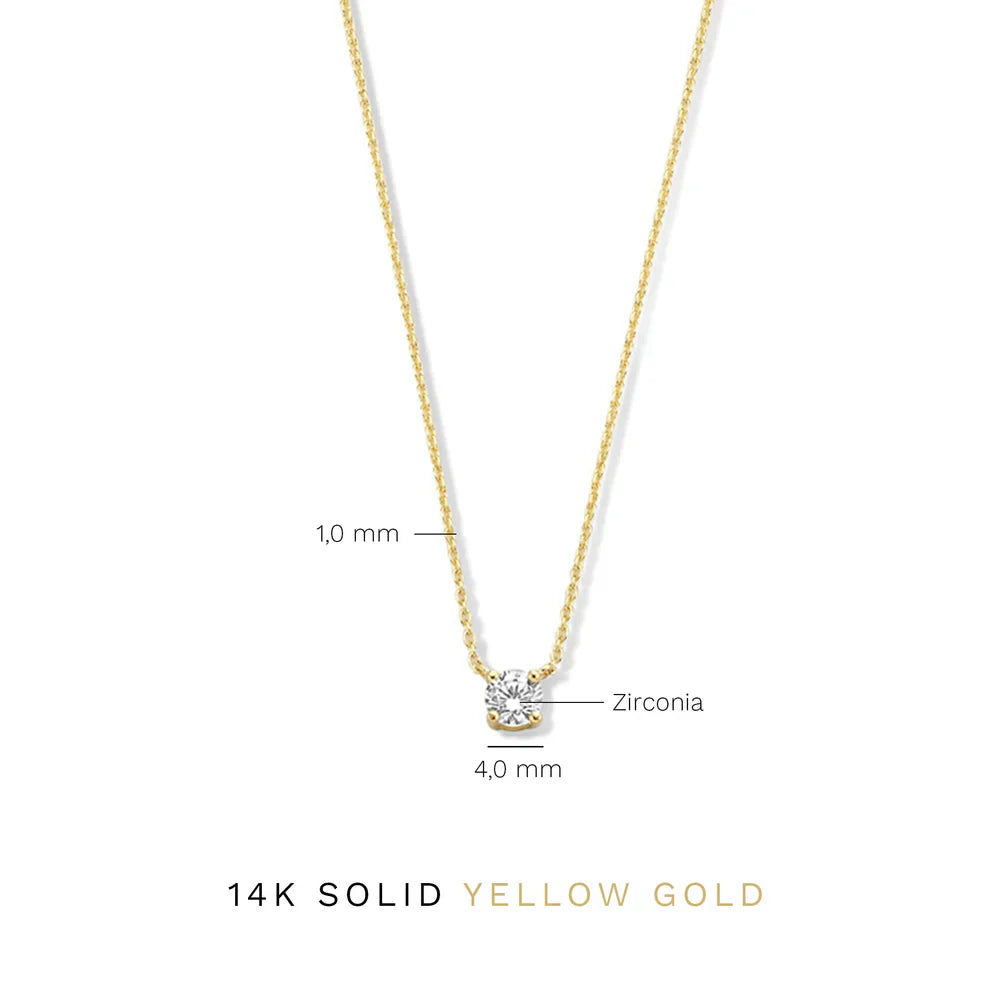 Cléa Moissanite Stone Necklace | Gold Maya Henry Jewelry