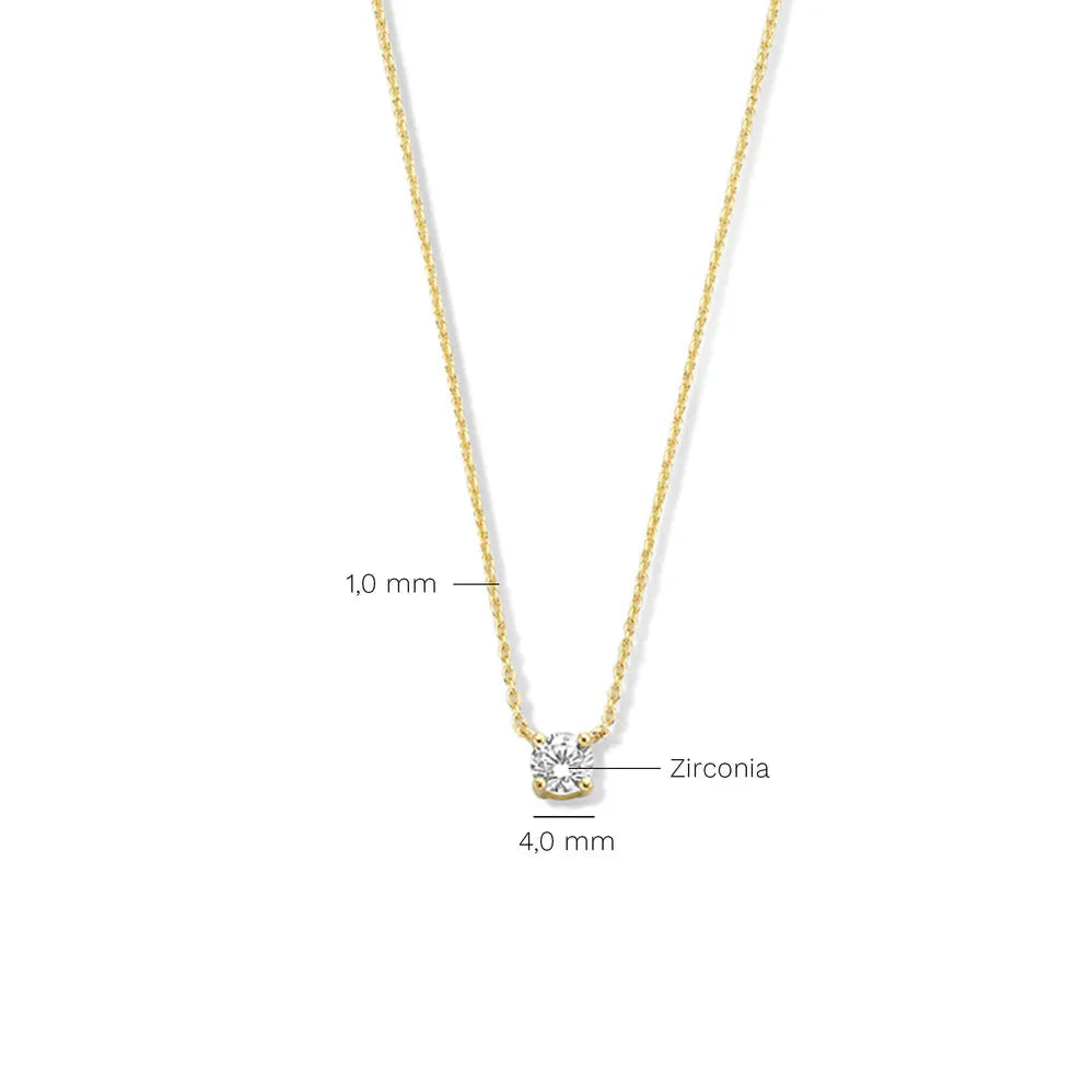 Cléa Moissanite Stone Necklace | Gold Maya Henry Jewelry