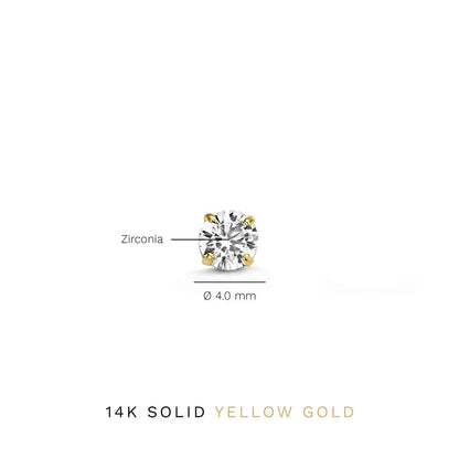 Larmes de Lune Stone Stud Earrings | Gold Maya Henry Jewelry