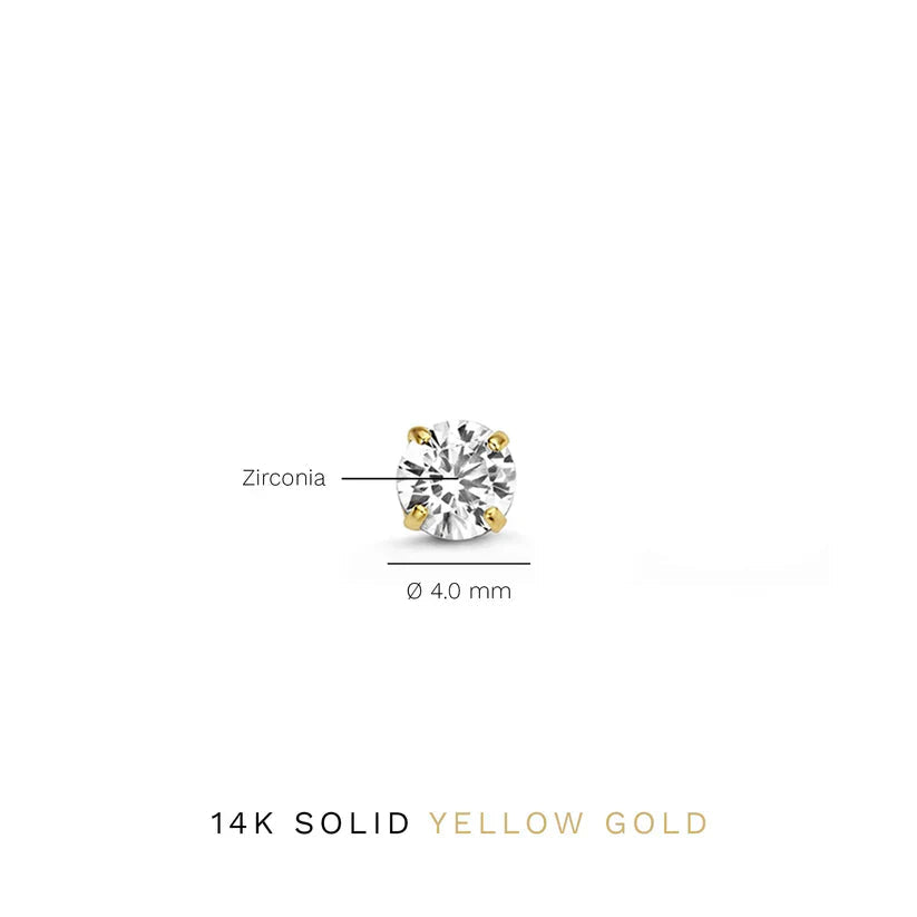 Larmes de Lune Stone Stud Earrings | Gold Maya Henry Jewelry