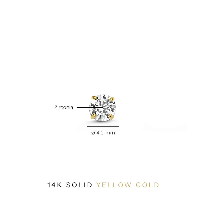 Larmes de Lune Stone Stud Earrings | Gold Maya Henry Jewelry