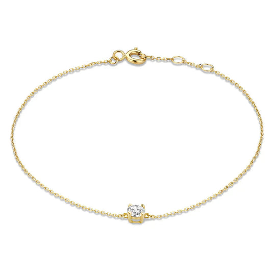 Cléa Moissanite Stone Bracelet | Gold Maya Henry Jewelry