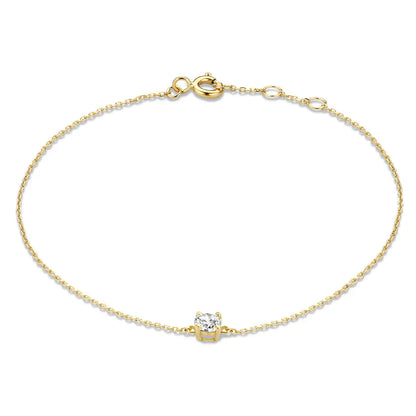 Cléa Moissanite Stone Bracelet | Gold Maya Henry Jewelry