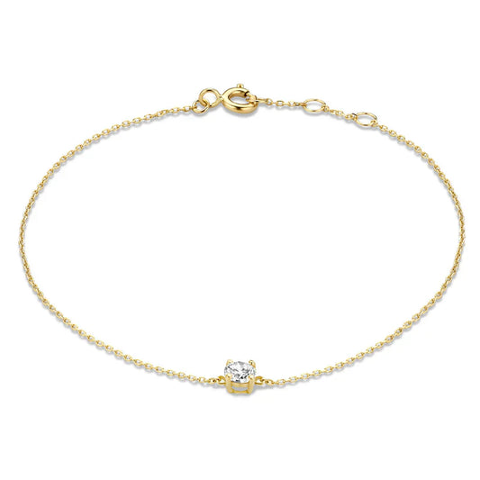 Cléa Moissanite Stone Bracelet | Gold Maya Henry Jewelry